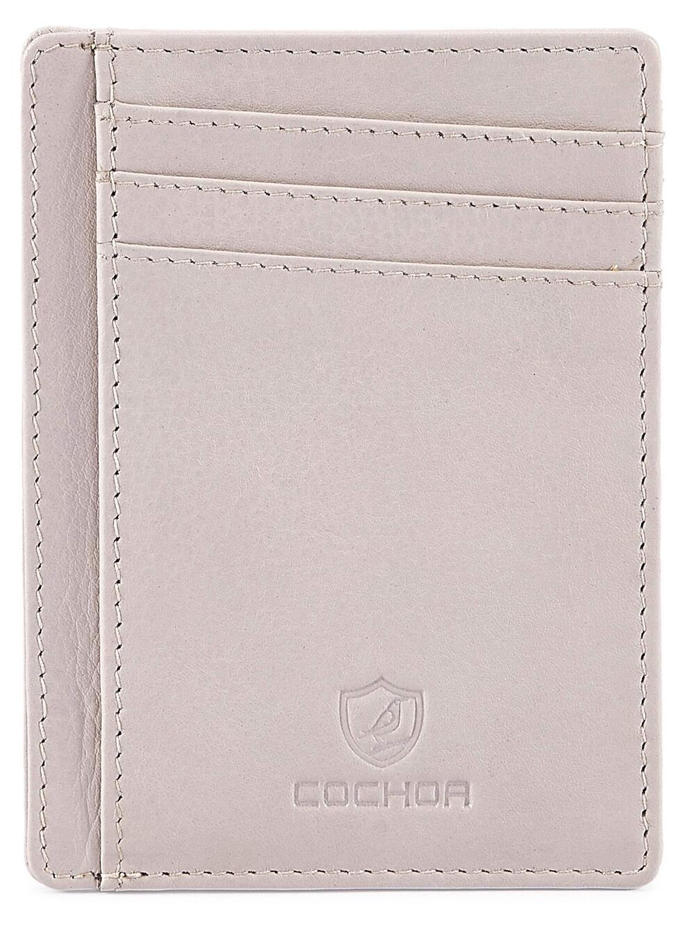 5408 Front Pocket Wallet Slim Minimalist Real Leather RFID Blocking Credit
